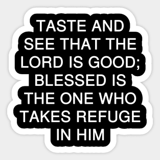 Psalm 34:8 Bible Verse Text NIV Sticker